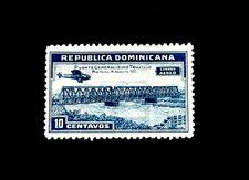 DOMINICAN REPUBLIC Stamp - 1934 Trujillo Bridge & Airplane Air Mail MNG r71