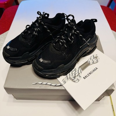Black Triple S Balenciaga Designer Trainers Uk 5 EU 38 US 8 Very Good with Box
