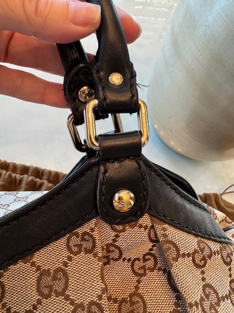 Authentic Large Gucci Monogram Sukey Shoulder Bag… - image 6