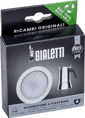 BIALETTI Blister 1 Gasket 1 Filter 4 Cups For Venus-Kitty-Musa-Class 5120830