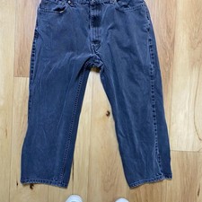 Levi’S 550 Men’S Baggy Fit Gray Denim Casual Jeans Size 38X34 Relaxed Baggy