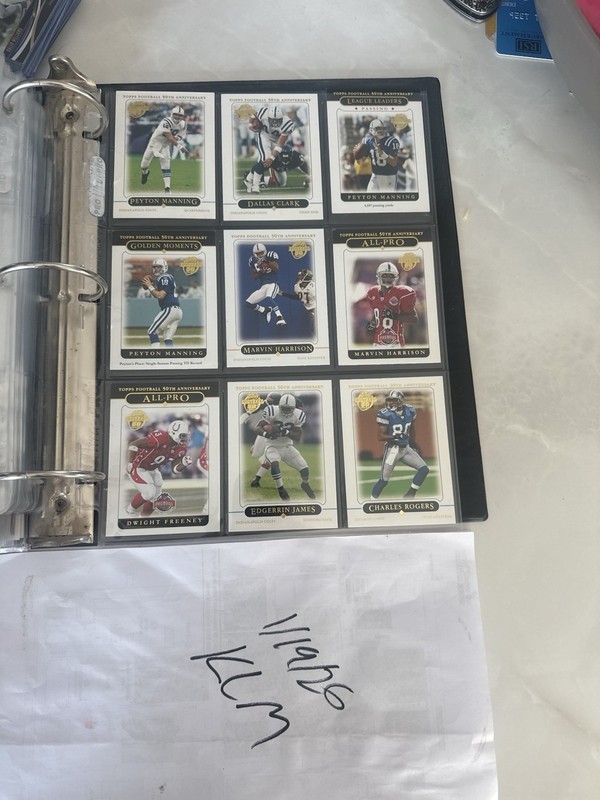 Topps Football 50th Anniversary NFL Trading Card Lot tom Brady Peyton manning 