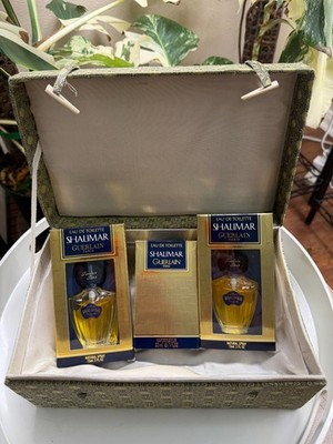 Vintage Guerlain Shalimar EDT Perfume Set (2) 15ml Spray & (1) 30ml Vaporisateur