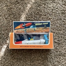 Apollo Rocket Moon Trek Motorized Flying Rocket Vintage Space Toy Hong Kong Box
