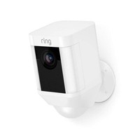 Ring Spotlight Security Camera - HD Stick Up Floodlight Cam - Battery - White