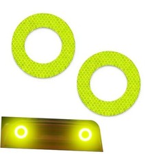 Car Reflective Stickers, Rear Bumper Tail Light Decorative Decals, 2 PCS Yellow