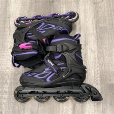 ZPM Sports ZPM Model Youth Inline Skates Black Purple 76MM Wheels Black Purple