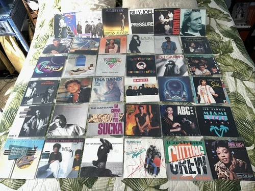 LOT 36 Record PICTURE SLEEVES 45 80s New Wave Rock No Vinyl Van Halen ABC JOURNE