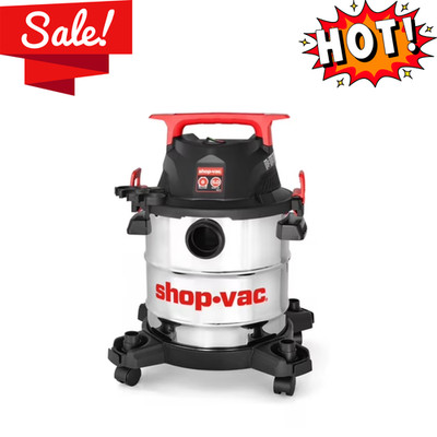 Shop-Vac 6 Gallon 5.0PHP Stainless Steel Wet/Dry Vacuum Cleaner 1-7/8 Hose
