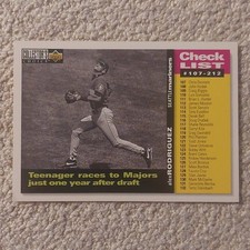 Upper Deck Collector's Choice Alex Rodriguez #527 Mariners Checklist Card