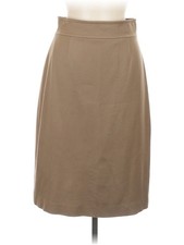 Elie Tahari Women Brown Wool Skirt 6