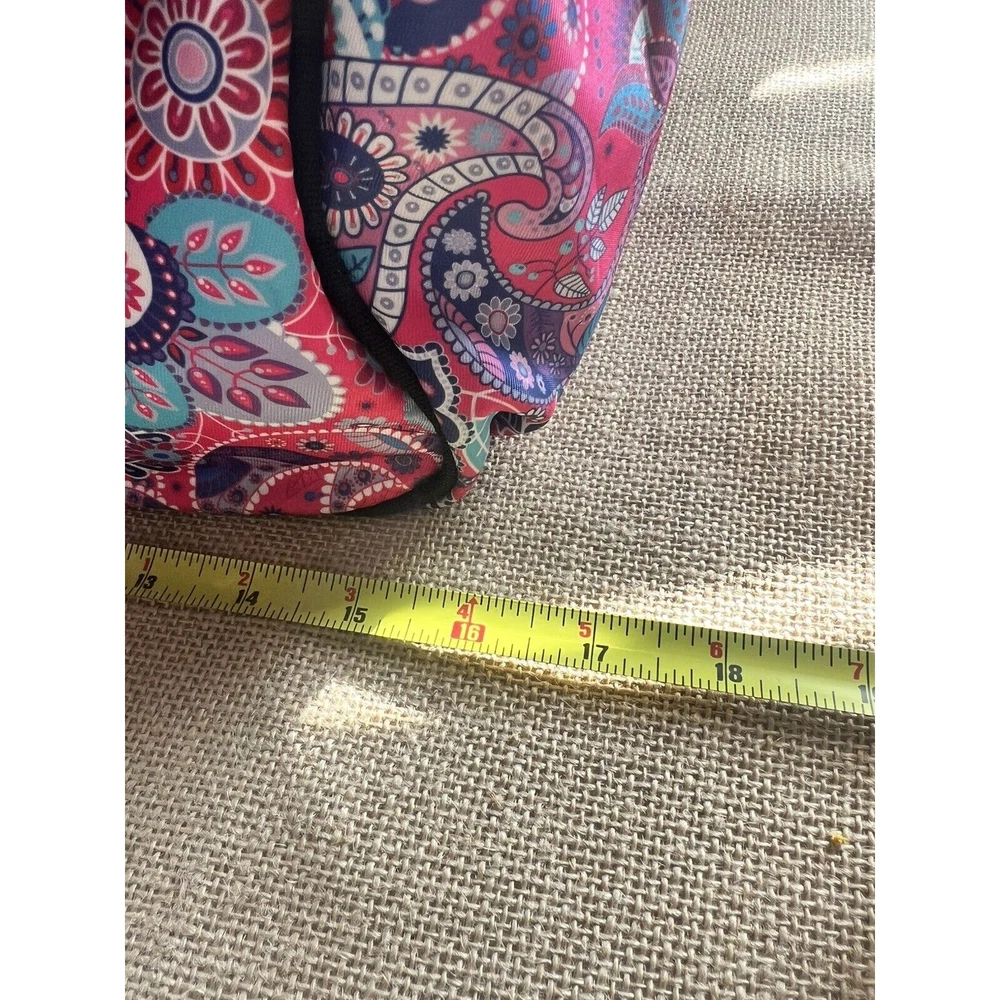 Pickleball Bag-Boulder Bee Brand- Women's Pink Purple Paisley Nylon Tote Bag