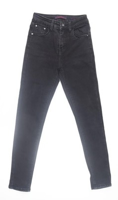 Cudi Jeans Damen Schwarz Skinny High Rise Stretch Denim Gr. 27