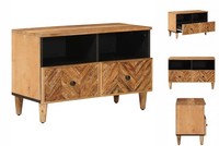 StauraumschräNke Braun 70X33,5X46 Cm Massivholz Mango
