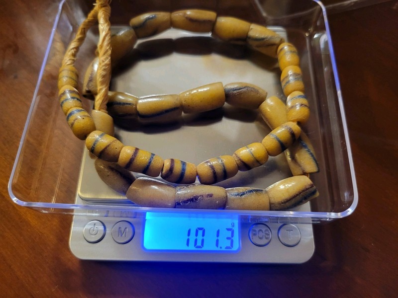 Vintage handmade Krobo glass trade beads, Using recycled-glass techniques