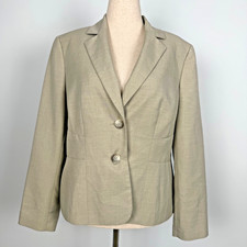 Black Label by Evan-Picone Women s Medium Classic Fit Suit Blazer Jacket Beige