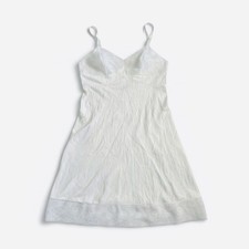 Vintage Vanity Fair Size 36 White Nylon Full Slip Lace Trim Adj Strap Antron III