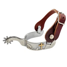 AJ Tack Men's Sweet Iron Praying Cowboys Spurs Package