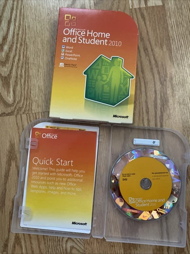 Microsoft Office Home & Student 2010 Software for Windows Family Pack W/ Key - Picture 1 of 4