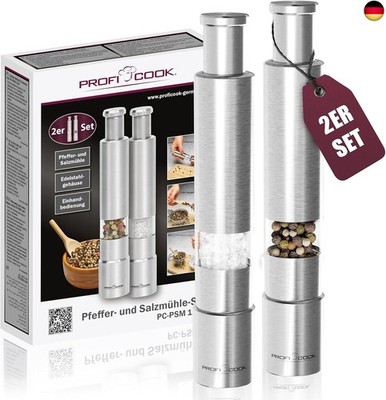ProfiCook  Salz und Pfefferstreuer | Pfeffermühle | Salz und Pfeffermühle | 2er