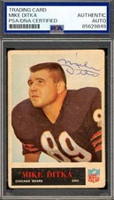 Mike Ditka PSA DNA Vintage Signed 1965 Philadelphia Autograph