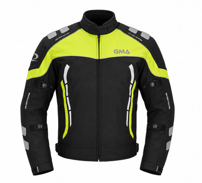 Neu Herren Motorradjacke Schwarz Grün Biker Textil Jacke mit CE Protektoren
