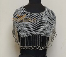 Steel Chainmail Armor Set   Medieval Top  Skirt for LARP, Cosplay, Fantasy