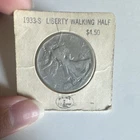 1933-S Liberty Walking Half Dollar San Francisco Silver 50C Coin Circulated