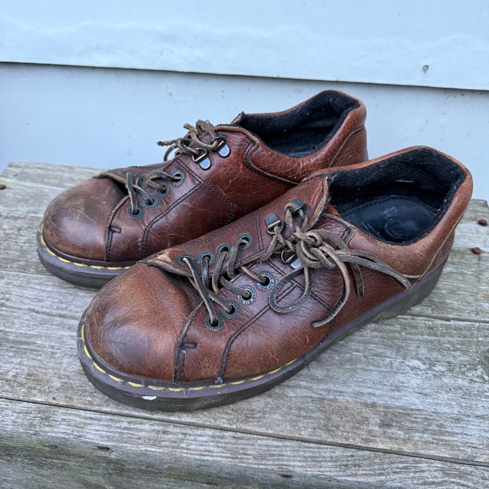 SAOLA Scarpe Oxford Y2K Dr. Martens 8312 marroni grossa suola grossa Oxford in pelle US W9