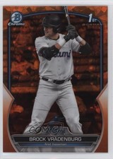 2023 Bowman Chrome Draft Sapphire Edition Orange 22/25 Brock Vradenburg v9t