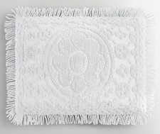 Bed Pillow Shams 100 Cotton Soft Cozy Floral Design W/ Fringe Tufted