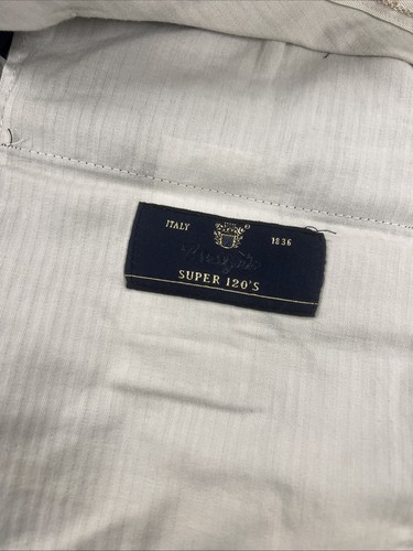 MARZOTTO Joseph Abboud Men's Blue Gray Wool Dress Pants 42X26 $138 - Picture 5 of 9