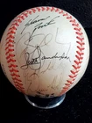 1988 CHICAGO CUBS TEAM (23) GREG MADDUX RYNE SANDBERG AUTOGRAPHED ONL BASEBALL