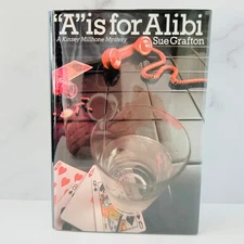 💠 A IS FOR ALIBI by Sue Grafton – Bookplate Signed 1st / 9th HC w/ DJ Mylar