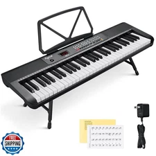 POGOLAB 61 Keys Compact Keyboard Piano with Foldable Mini Stand, Built-in 255