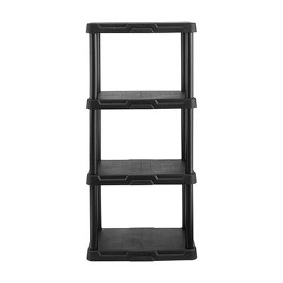Hyper Tough Plastic Storage Shelf Garage Organizer Rack Unit Heavy Duty Home