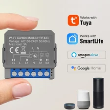Tuya Smart WiFi Curtain Switch Blinds Switch RF433 Smart Life Remote Control