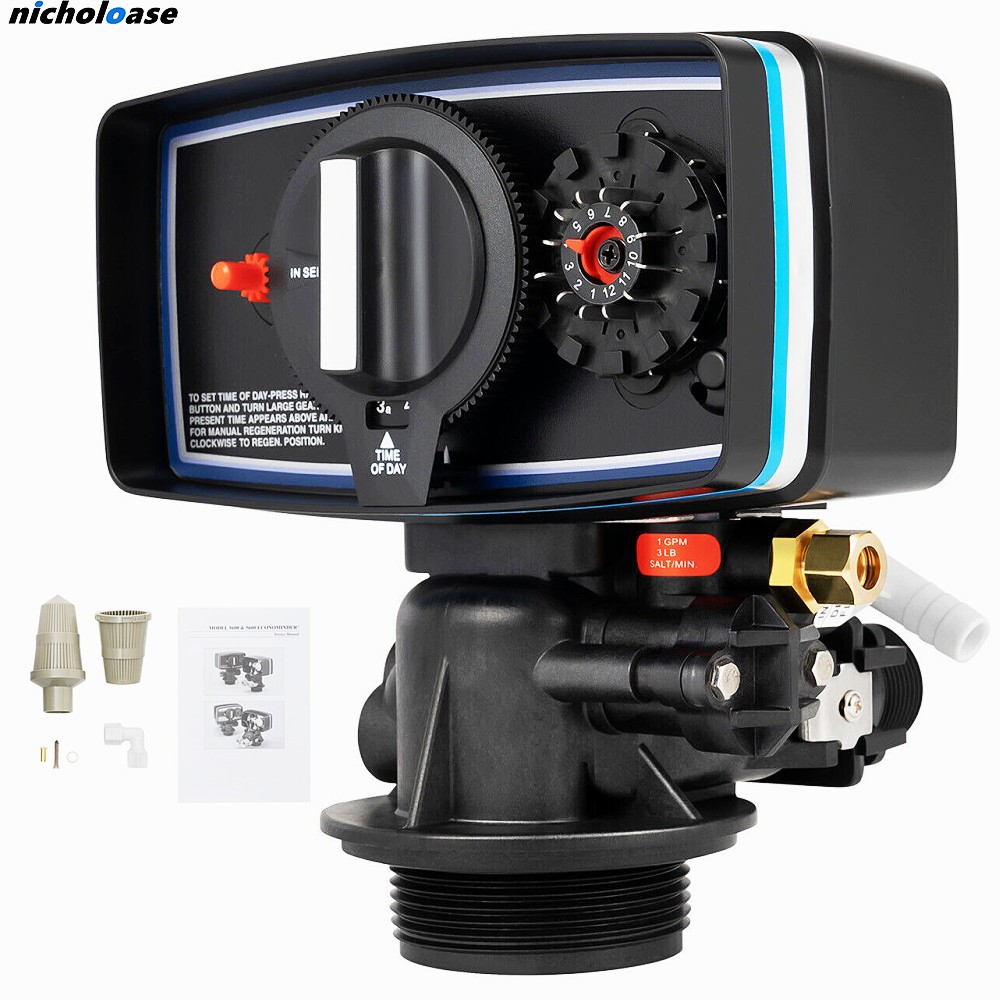 12-Day Automatic Timer Control Valve – 110V, 2T/H, 0.1-0.6Mpa, For Water Softener Tank, Resin Regeneration, Clear Operation Panel