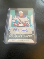 2020-21 UD HOCKEY SIGNATURE SENSATIONS RYAN LINDGREN RANGERS KRAKEN AUTOGRAPHED