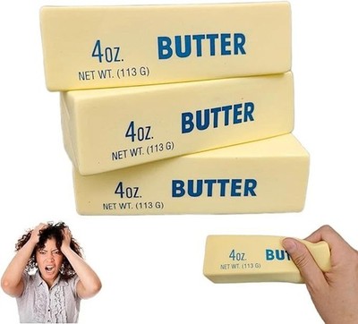 1-3X Slow Rebound Butter Squeeze Stressbälle, Squeeze Ball Realistische Butter