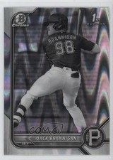 2022 Bowman Draft Chrome Black & White RayWave Refractor Jack Brannigan 0x4h