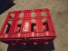 Vintage Red Coca Cola 2 Liter 8 Pack Bottle Plastic Crate (18.75”x12.25”x9.25”)