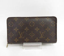 Authentic LOUIS VUITTON Monogram Porte Monnaie Zip Around Long Wallet S 46171