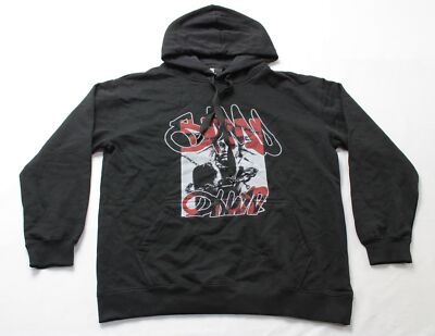The Supermade Unisex Adult's Portrait Graphic Hoodie JL3 Black Size XL NWT