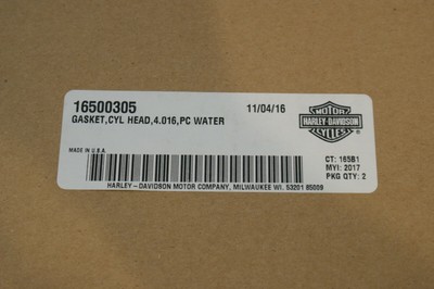 OEM Harley Davidson Milwaukee 8 Cylinder Head Gasket 16500305 for 