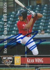 Kean Wong 2013 Bowling Green Hot Rods Signed Card 