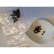 ONYX Lot de 44 perles  facettes noires - Diam tre 6mm - 2 trous 1,5mm