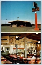 Anchorage Alaska AK Postcard The Original Bar-B-Q Pit Restaurant Interior 1969