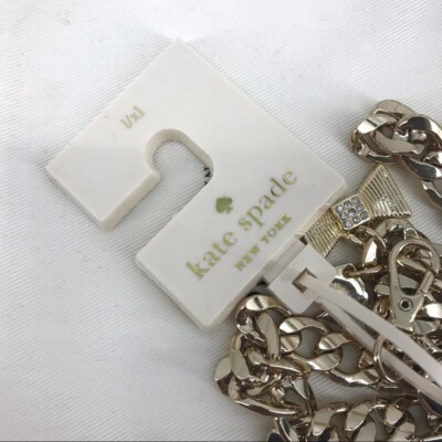 Kate Spade Gold Pave Crystal Bow Chain Belt | New With Tags  display picture 3