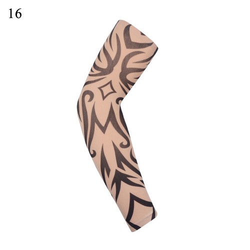 1 Pc Unisex Fake Temporary Tattoo Sleeves Arm Stockings Sun Protection Sleeves ╲ - Imagen 12 de 32